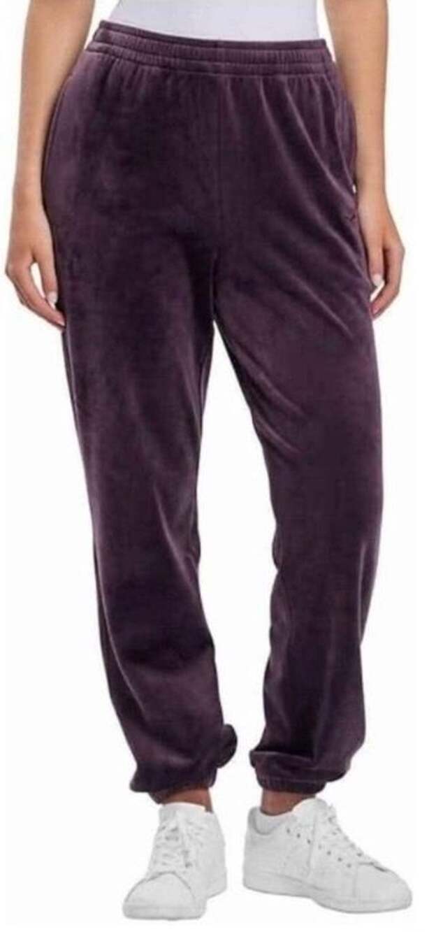 Lazypants Heavyweight High Rise Velour Joggers Small Deep Purple Retro Y2K